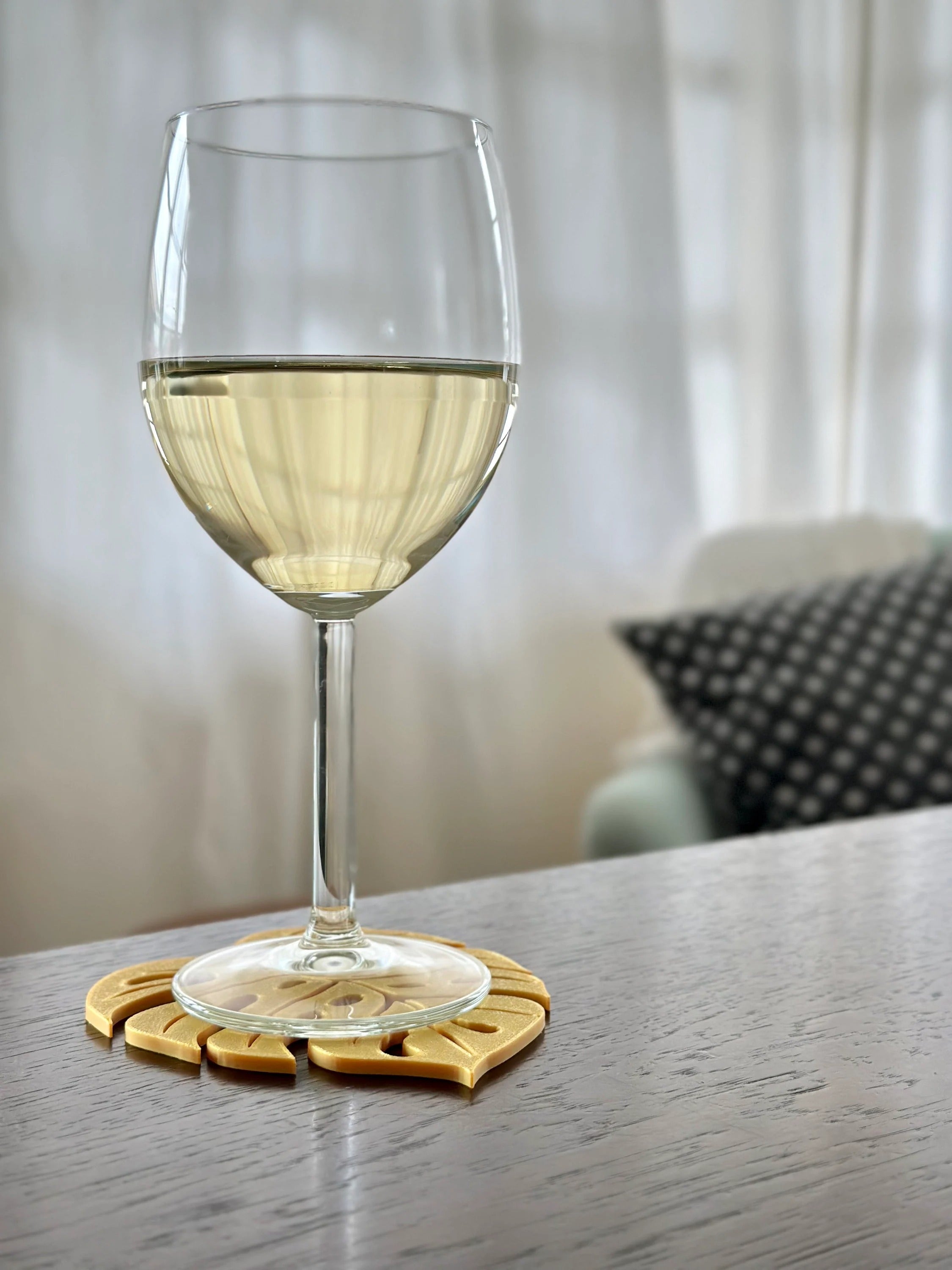 Einzigartiger Botanischer Untersetzer in Gold 6-teilig