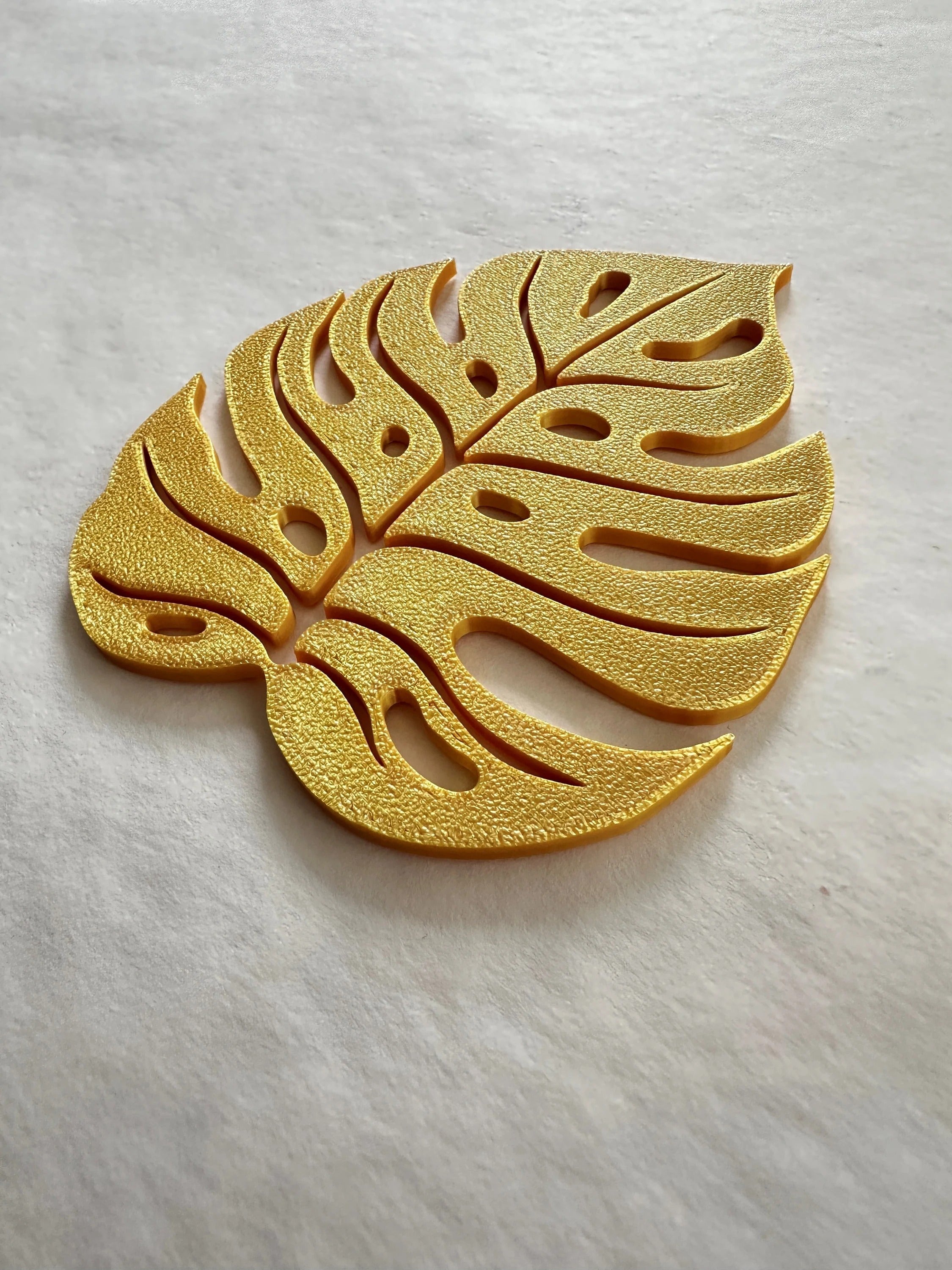 Einzigartiger Botanischer Untersetzer in Gold 6-teilig