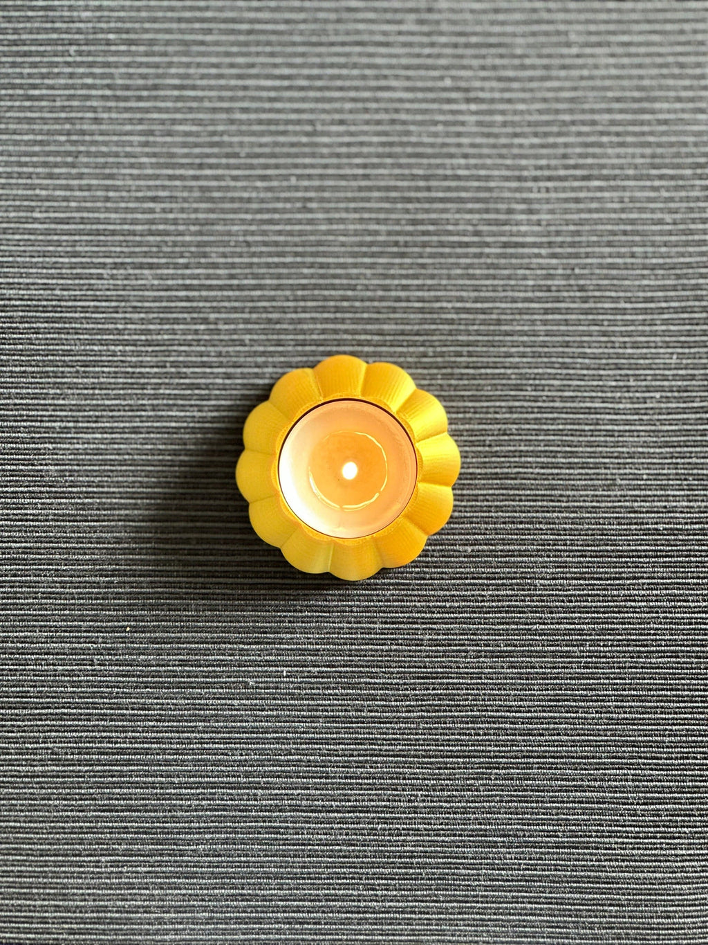 Golden Shell or Flower Tealight Holder 3D Printed Motif