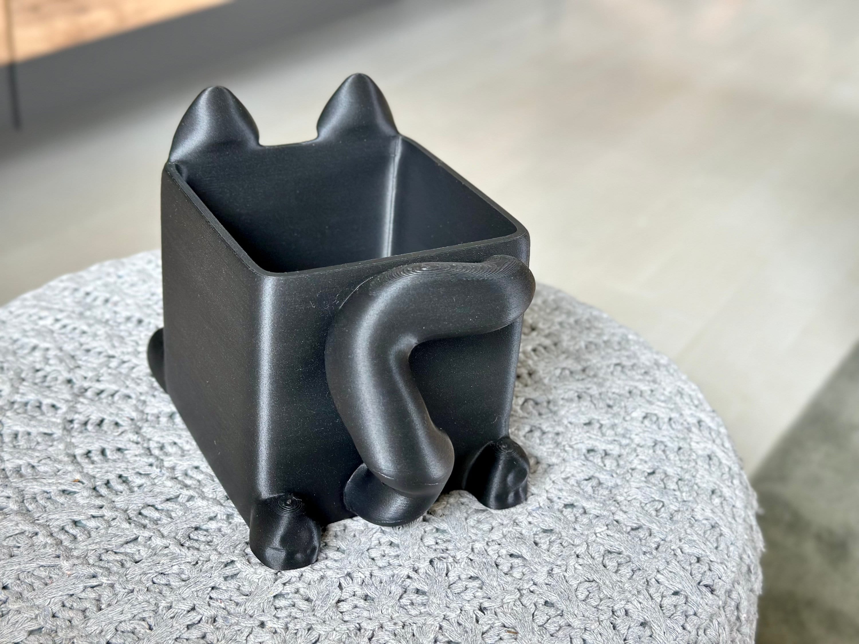 Super Cute Cat Pot for Small Plants Pens and More 3D