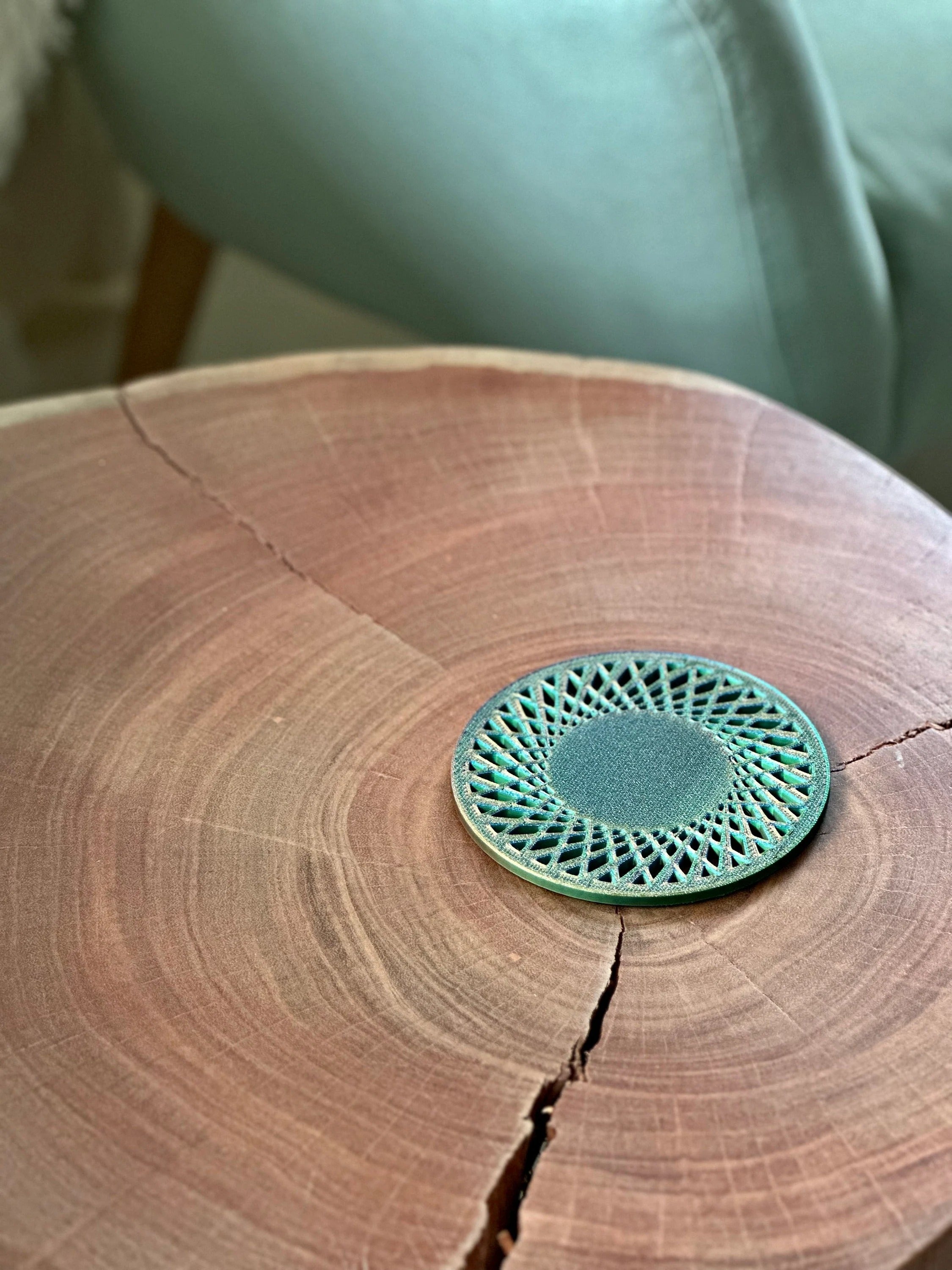 Unique Geometric-spiral Coaster Minimalist Design 3D