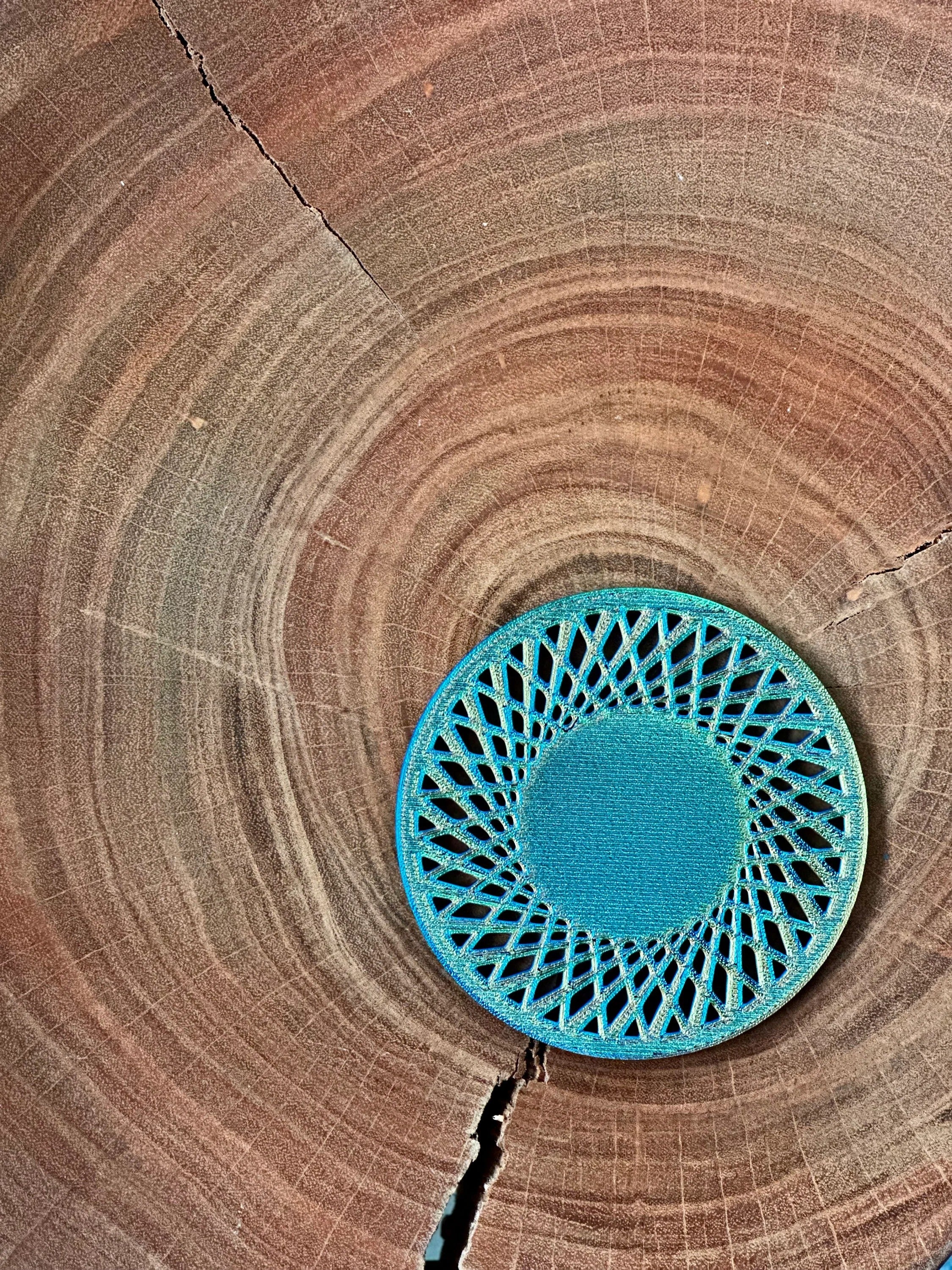 Unique Geometric-spiral Coaster Minimalist Design 3D